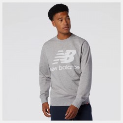 New Balance Felpa Essentials Stacked Logo Crew MT03560AG