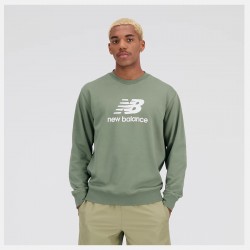 New Balance Felpa Essentials Stacked Logo Crewneck MT31538DON