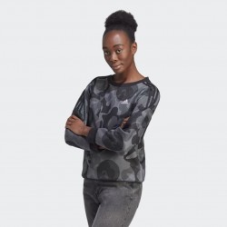 Adidas felpa Floral Graphic 3-Stripes Fleece Sweatshirt IL3035