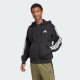 Adidas Giacca Essentials 3-Stripes Fleece Hoodie JD1870