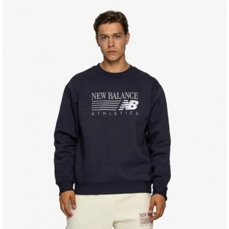 New Balance Felpa Reimagined Fleece Crew Angora MT62B85KDNT