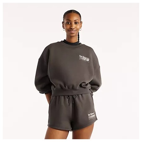 New Balance Felpa Trackside Fleece Crew WT62T7JOBLK